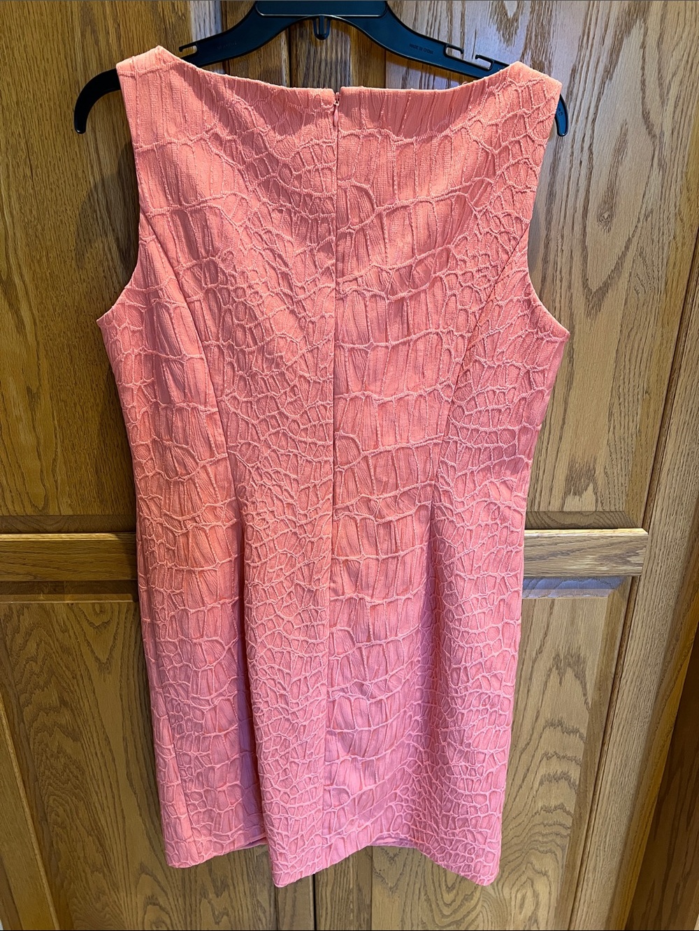 Taylor Coral Textured Shift with Waist Bow Accent - Picture 5 of 5